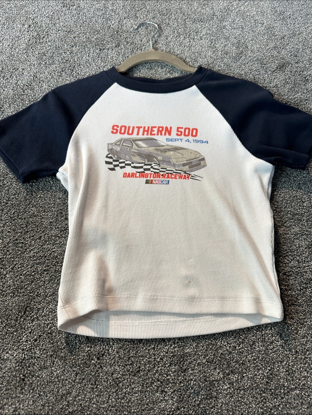 Women’s Southern 500 Raglan Tee - Navy/White